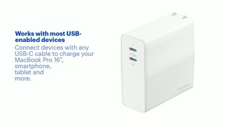Insignia™ 140W Dual Port USB-C Compact Wall Charger Kit for