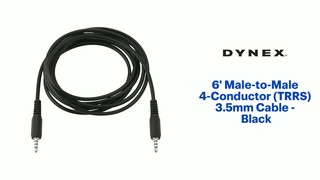 Dynex™ 6' Male-to-Male 4-Conductor (TRRS) 3.5mm Cable Black DX-HZ319 - Best  Buy