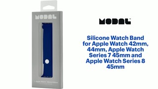 Best Buy: Modal™ Silicone Watch Band for Apple Watch 42, 44, 45mm (Series  1-8) and Apple Watch Ultra 49mm Royal blue MD-AWBSRB44