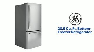 Ge 20 9 Cu Ft Bottom Freezer Refrigerator Stainless Steel Gbe21dskss Best Buy