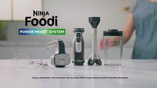 Ninja Foodi Power Mixer System Blender and Handmixer w/ Dough ,Red