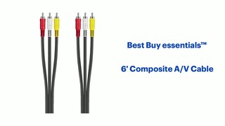 Best Buy essentials™ 6' Composite A/V Cable Black BE-HCL318 - Best Buy