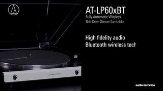Audio-Technica AT-LP60XBT (Black) Fully automatic belt-drive turntable with  built-in phono preamp and wireless Bluetooth® audio output at Crutchfield