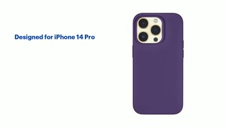 Insignia - Silicone Case with MagSafe for iPhone 14 Pro Max - Deep Purple