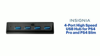 Best Buy: Insignia™ 4-Port High Speed USB Hub for PS4 Pro and PS4 Slim  Black NS-GPS4SPUH18