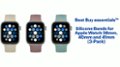 Best Buy essentials™ - Silicone Bands for Apple Watch 38mm, 40mm and 41mm (3-Pack) Features video 1 minutes 04 seconds