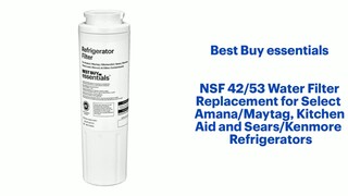 Best Buy Essentials - NSF 42/53 Water Filter Replacement for Select Amana/Maytag, KitchenAid and Sears/Kenmore Refrigerators - White