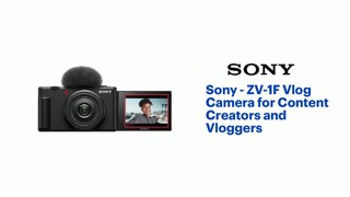 Sony ZV-1F Vlogging Camera, Black +64GB Memory Card + Accessories Bundle