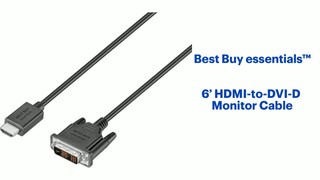 Best Buy essentials™ 6' HDMI-to-DVI-D Monitor Cable Black BE-PC2DH6B23 - Best  Buy