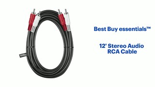Best Buy essentials™ 6' 3.5 mm to Stereo Audio RCA Cable Black BE
