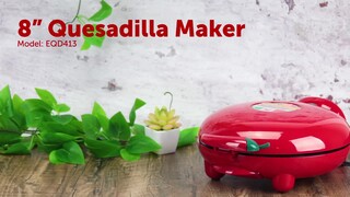 Elite Gourmet Quesadilla Maker - Red 8 in