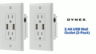 Dynex™ 2.4A USB Wall Outlet (2-Pack) White DX-HW24A182P - Best Buy