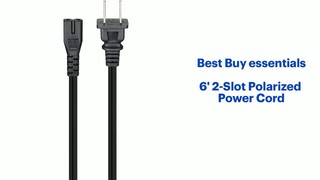 Insignia™ 6' 2-Slot Nonpolarized Power Cord Black NS  - Best Buy
