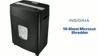 Insignia - 10-Sheet Microcut Shredder - BLACK.