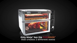 Ninja 12-in-1 Smart Double Oven, FlexDoor, Smart Thermometer