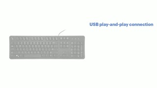 Best Buy essentials™ Full-size Wired Membrane USB Keyboard Black