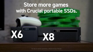 Crucial X6 SE 2TB External USB-C/USB-A Portable SSD Black