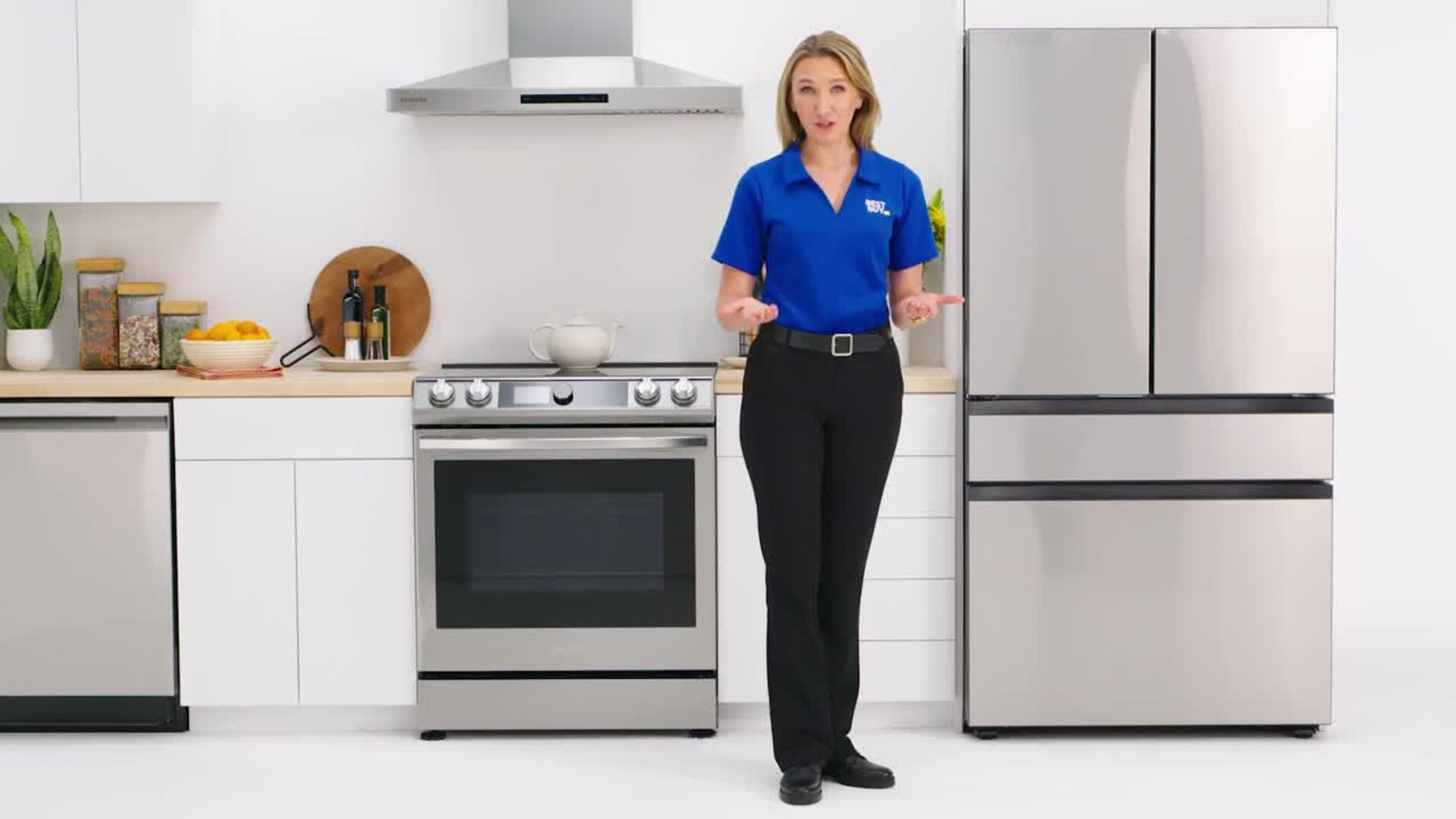 Samsung Bespoke 29 Cu Ft 4 Door French Door Refrigerator With Beverage Center Stainless Steel Rf29bb8600qlaa Best Buy