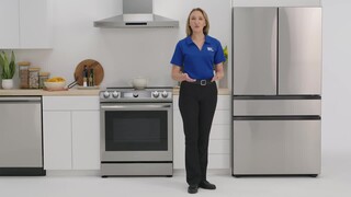White Glass BESPOKE 4-Door Flex™ Refrigerator (23 cu.ft.) - BNDL