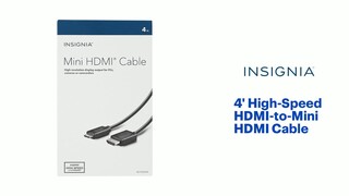 Insignia™ 4' High-Speed HDMI-to-Mini HDMI Cable Black NS-PC2MHH4B23 - Best  Buy