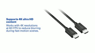 Insignia™ 6' 4K Ultra HD HDMI Cable Black NS-PCHDHD6 - Best Buy