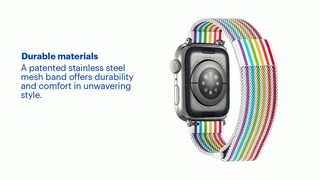 Platinum Magnetic Stainless Steel Mesh Band for Apple Watch