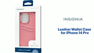 Insignia™ Leather Wallet Case for iPhone 14 Pro Max Black NS-14PMLTHRB -  Best Buy