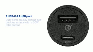 Insignia™ 40W Dual USB-C Port Vehicle Charger Black NS-MVC40W2K - Best Buy