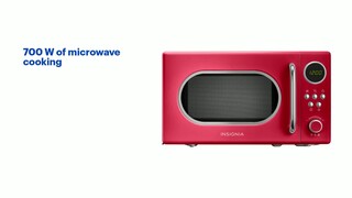 Insignia™ - 0.9 Cu. Ft. Compact Microwave Oven, One-Touch Cooking