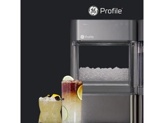 GE Profile Opal 2.0 Nugget Ice Maker with 1 Gallon XL Side Tank Black Stainless Steel