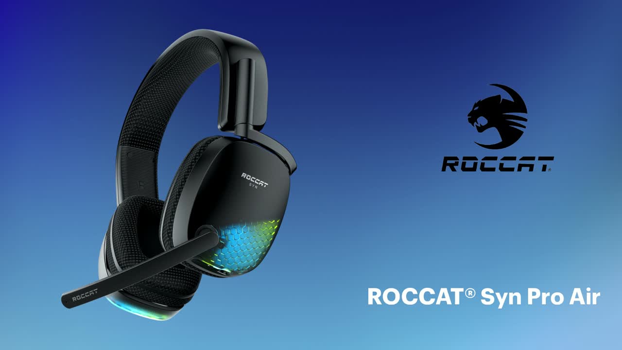 ROCCAT Syn Pro Air - Casque Gaming RGB Audio 3D sans-Fil Noir
