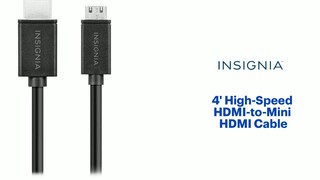 Insignia™ 4' High-Speed HDMI-to-Mini HDMI Cable Black NS-PC2MHH4B23 - Best  Buy