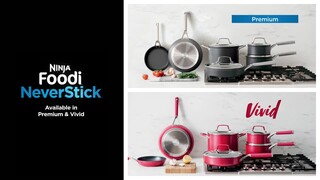 Ninja C29500 Foodi NeverStick Vivid 10-Piece Cookware Set, Red