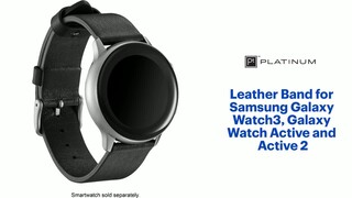 Best Buy: Platinum™ Leather Watch Band for Samsung Galaxy Watch