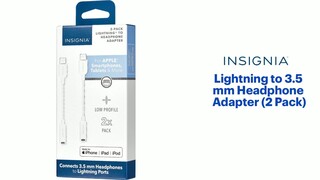 Insignia™ 3' Lightning to 3.5 mm Audio Cable White NS-MLX321W - Best Buy