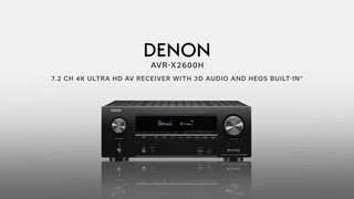 Denon AVR-X2600H 7.2-Ch x 95 Watts A/V Receiver w/HEOS