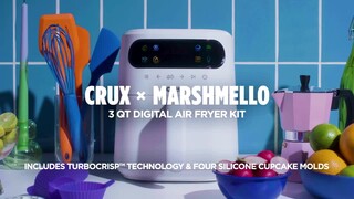 CRUX - 8-qt. Digital Air Fryer Kit with TurboCrisp - White