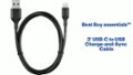 Best Buy essentials™ - 3' USB-C Cable Features video 0 minutes 45 seconds