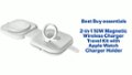 Best Buy essentials™ - 2-in-1 10W Magnetic Wireless Charger Travel Kit with Apple Watch Charger Holder for iPhone, Apple Watch, AirPods feature video 1 minutes 17 seconds
