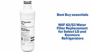 Best Buy Essentials - NSF 42/53 Water Filter Replacement for Select Whirlpool, KitchenAid and Sears/Kenmore Refrigerators - White