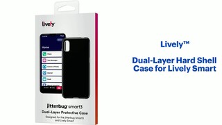 Lively™ Dual-Layer Hard Shell Case for Jitterbug Smart3 Black LV