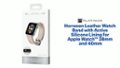 Platinum™ - Horween Leather Watch Band with Active Silicone Lining for Apple Watch 38mm, 40mm and Apple Watch Series 7 41mm - Tan Features video 1 minutes 10 seconds