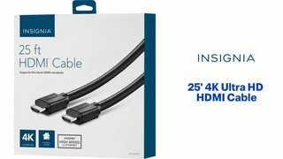 Insignia™ 25' 4K Ultra HD HDMI Cable Black NS-HG25507 - Best Buy