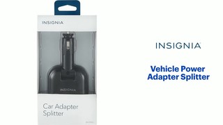 Insignia Vehicle Power Adapter Splitter Black