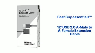 Insignia™ 12' USB 3.0 A-Male to A-Female Extension Cable Black NS-PC3A3A12  - Best Buy