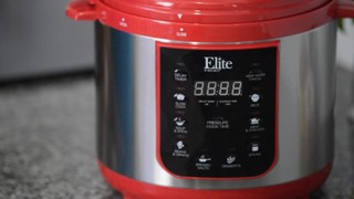 Elite Platinum EPC-414R 4-Quart 9-Function Digital Pressure Cooker, Red 