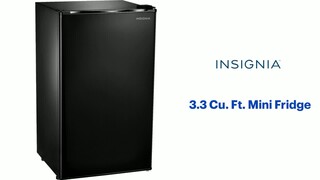 Insignia - 3.3 Cu. ft. Mini Fridge - Black