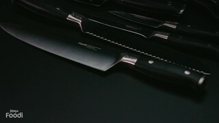  Ninja - K32014 Foodi NeverDull Sistema de cuchillos de alta  calidad, juego de bloques de cuchillos de 14 piezas con afilador  incorporado, cuchillos alemanes de acero inoxidable, color negro : Hogar