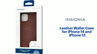 Insignia™ Leather Wallet Case for iPhone 14 Pro Max Bourbon NS-14PMLTHRBR -  Best Buy