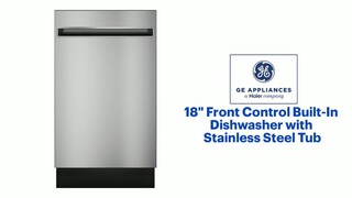 QDT125SSLSS  GE 18 Dishwasher, 47 dB Energy Star - Stainless Steel